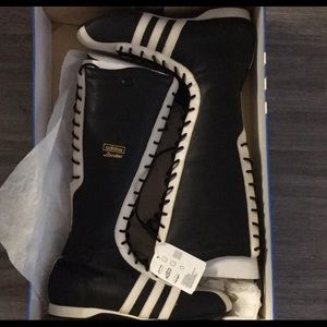 Adidas rare vintage santos hi leather boots size 7.5